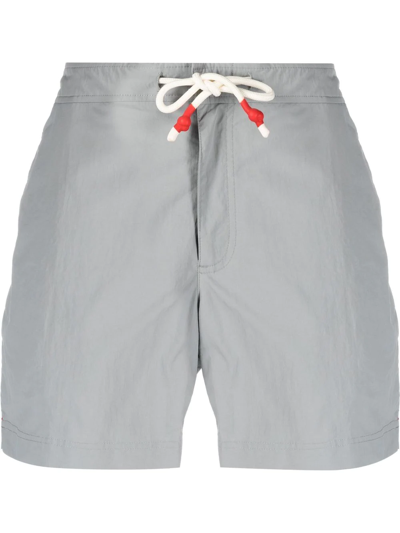 Orlebar Brown Drawstring-waist Three-pocket Swim Shorts In Grey