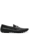 CASADEI PLAQUE-DETAIL SLIP-ON LOAFERS
