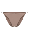 Jade Swim High-waist String Bikini Bottoms In Braun