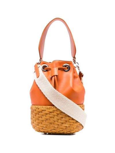 Rodo Interwoven-design Bucket Bag In Orange | ModeSens