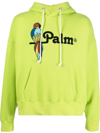 PALM ANGELS EMBROIDERED-DESIGN DRAWSTRING HOODIE