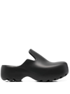 Bottega Veneta Chunky Rubber-sole Slides In Schwarz