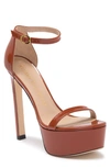 Stuart Weitzman Nudist Hollywood Platform Sandal High Heel Sandals In Cardamom
