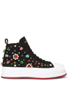 DOLCE & GABBANA CRYSTAL EMBELLISHED HIGH-TOP SNEAKERS