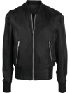 Sapio Rib-trimmed Bomber Jacket In Black
