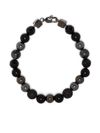 Northskull Mixed Dark Matter Gemstone Bracelet In Black