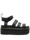 Dr. Martens' Dr.martens Gladiator Sandals With Platform In Schwarz