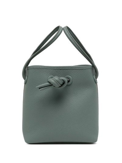 Vasic Bond Leather Bucket Bag In Blau