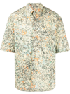 LEMAIRE MARBLED PATTERN SHORT-SLEEVED SHIRT