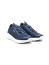 Geox Sprintye Knit-detail Sneakers In Blue