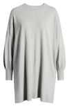 Bb Dakota By Steve Madden Olivia Long Sleeve Sweater Minidress In Heather Grey
