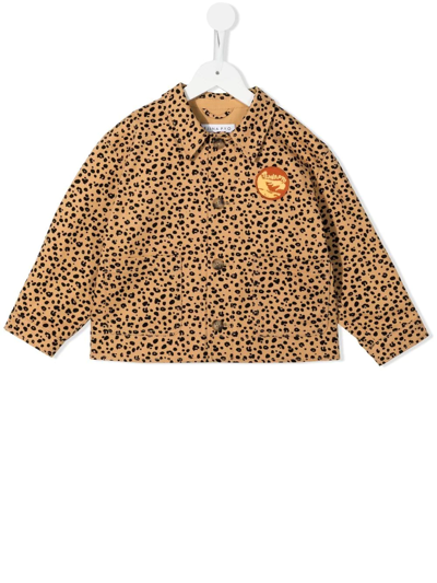 Rejina Pyo Kids' Riley Leopard-print Organic Cotton Jacket In Brown