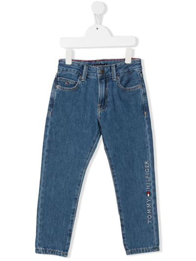 Tommy Hilfiger Junior Kids' Th Modern Straight-leg Jeans In Blue