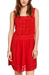 Scotch And Soda Summer Broderie Anglaise Sundress In Poppy Red