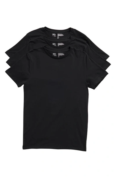 Nordstrom Rack Stretch Cotton Trim Fit Crew Neck T-shirt In Black