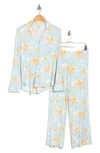 Nordstrom Rack Tranquility Long Sleeve Shirt & Pants 2-piece Pajama Set In Blue Falls Open Floral