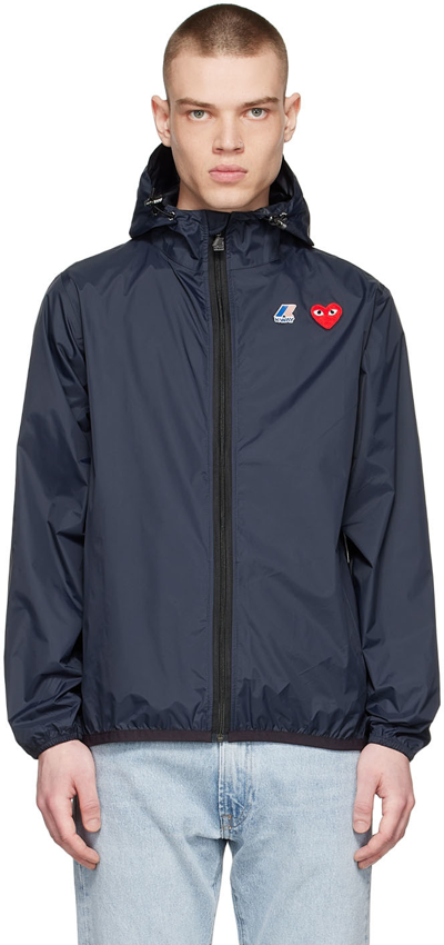 Comme Des Garçons Play Navy K-way Edition Nylon Jacket