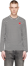 COMME DES GARÇONS PLAY BLACK COTTON LONG SLEEVE T-SHIRT