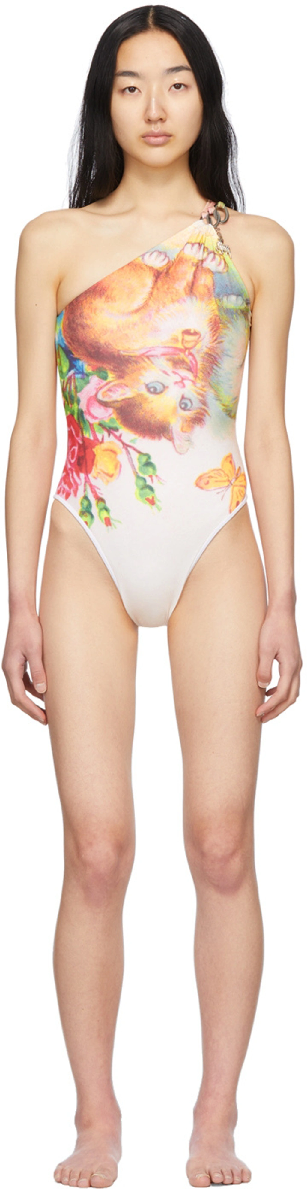 Chopova Lowena Multicolor Nylon One-piece Swimsuit In