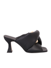 Jw Anderson Twist Chain Slide Sandals In Black