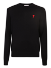 Ami Alexandre Mattiussi Ami De Coeur Cotton Sweatshirt In Blue