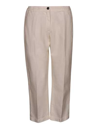 Massimo Alba Buttoned Classic Trousers In Ivory
