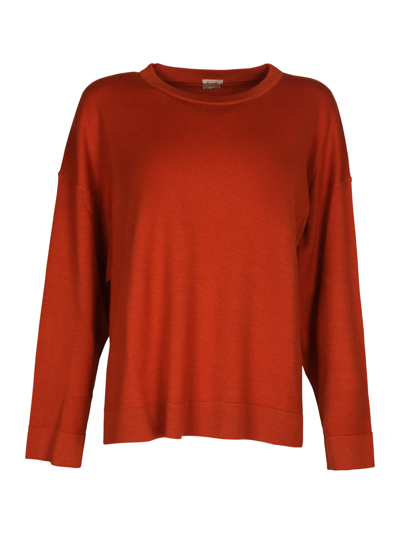 Massimo Alba Round Neck Sweater In Spicy