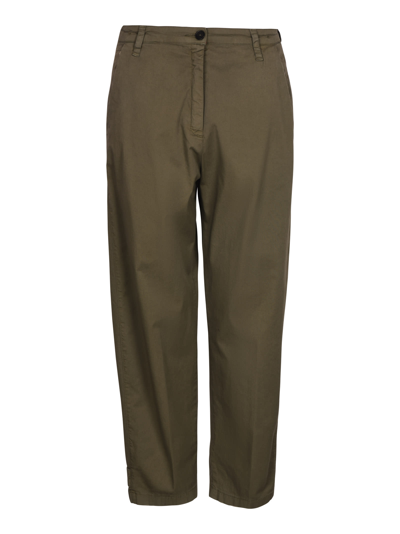 Massimo Alba Buttoned Trousers In Military