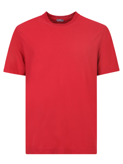 Zanone Rollneck T-shirt In Red