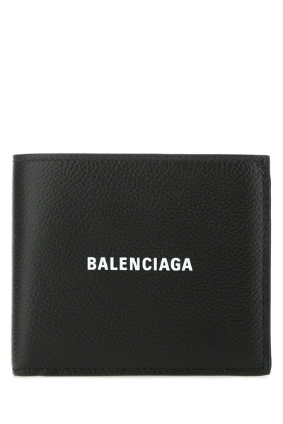 Balenciaga Black Leather Wallet  Nd  Uomo Tu