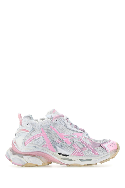 Balenciaga Runner Mesh-trimmed Nylon Sneakers In Pink