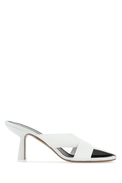 Neous Strappy Sandals With Open Toe And Cross Strap In White