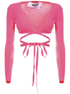 Msgm Top Cropped In Pink