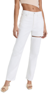 AGOLDE LANA SLICE JEANS: MID RISE STRAIGHT