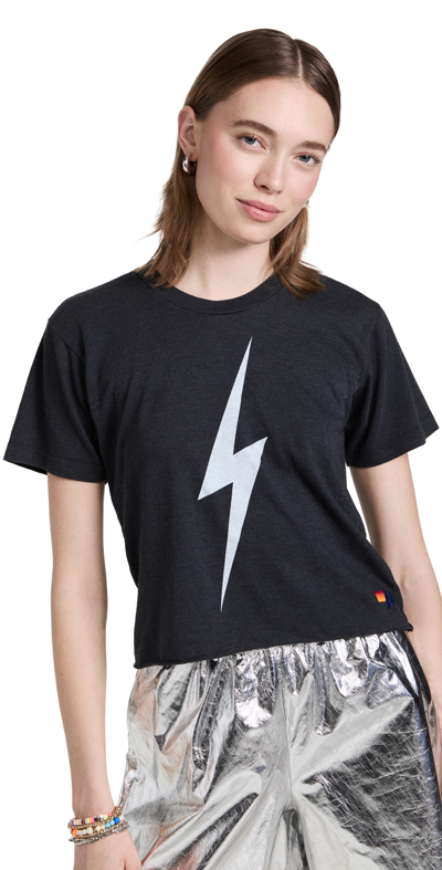 Aviator Nation Bolt Bf Tee In Charcoal