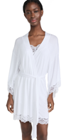 EBERJEY MARIANA THE MADEMOISELLE KIMONO ROBE WHITE