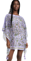 Tory Burch Printed Beach Caftan In Garden Medallion Lilac