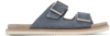 Brunello Cucinelli Pebble Silver-toned-hardware Leather Sandals In Cuq74 Calci