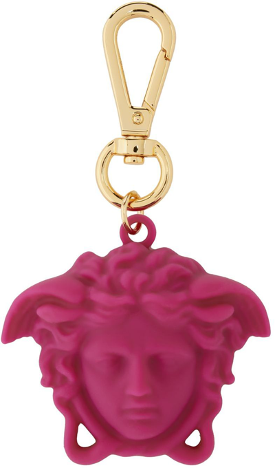 Versace Pink La Medusa Key Chain In 1pe7v Cerise