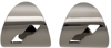 We11 Done Gunmetal Logo Motif Earrings In Dark Grey