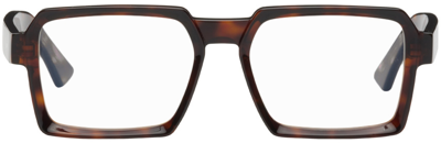 Cutler And Gross Tortoiseshell 1385 Rexangle Glasses In Dark Tortoi