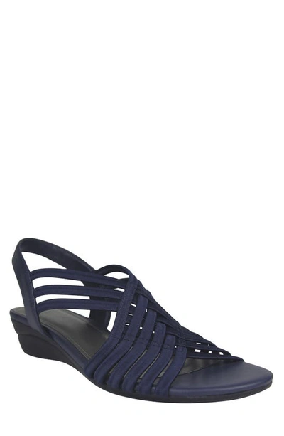 Impo Women's Rassida Stretch Wedge Sandal Women's Shoes In Midnight Blue