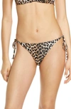 Ganni Leopard-print Bikini Bottoms In Multi