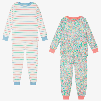 Joules Babies' Girls White & Pink Pyjamas (2 Pack)