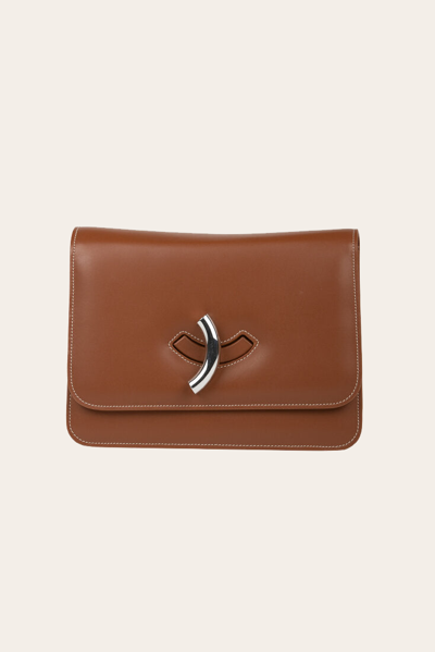 Little Liffner Maccheroni Leather Shoulder Bag In Brown