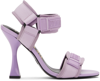 Versace Jeans Couture Logo Patch Touch-strap Sandals In E302 Lavander