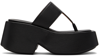Marsèll Slip-on Platform Thong Sandals In 666 Black
