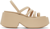 Marsèll Beige Zeppo Sandals In 337 Biscuit