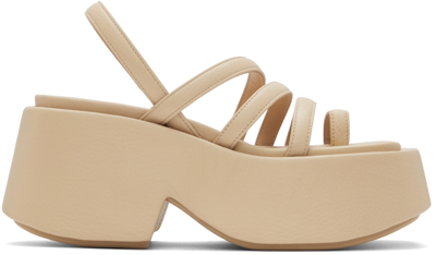Marsèll Beige Zeppo Sandals In 337 Biscuit