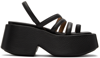 Marsèll Slingback Chunky Platform Sandals In 666 Black